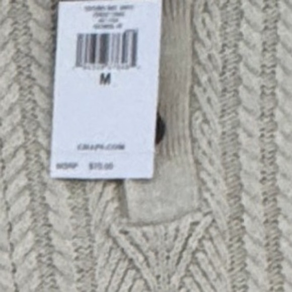 Chaps NWT‎ Men's Sweater Size Medium Oatmeal BRAND NEW - Picture 4 of 7